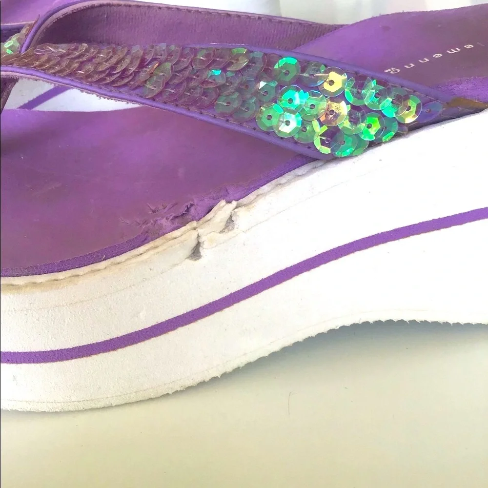 90’s Y2K platform wedge thong sandals